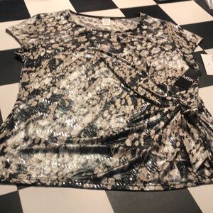 Women's Sequin Leopard Print Top